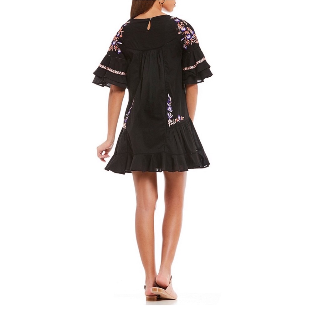 Free People Embroidered Ruffle Mini Dress - Picture 5 of 7